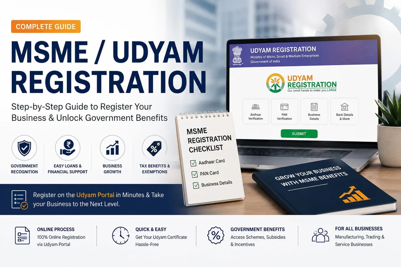 MSME/Udyam Registration 2026: Full Guide & Benefits