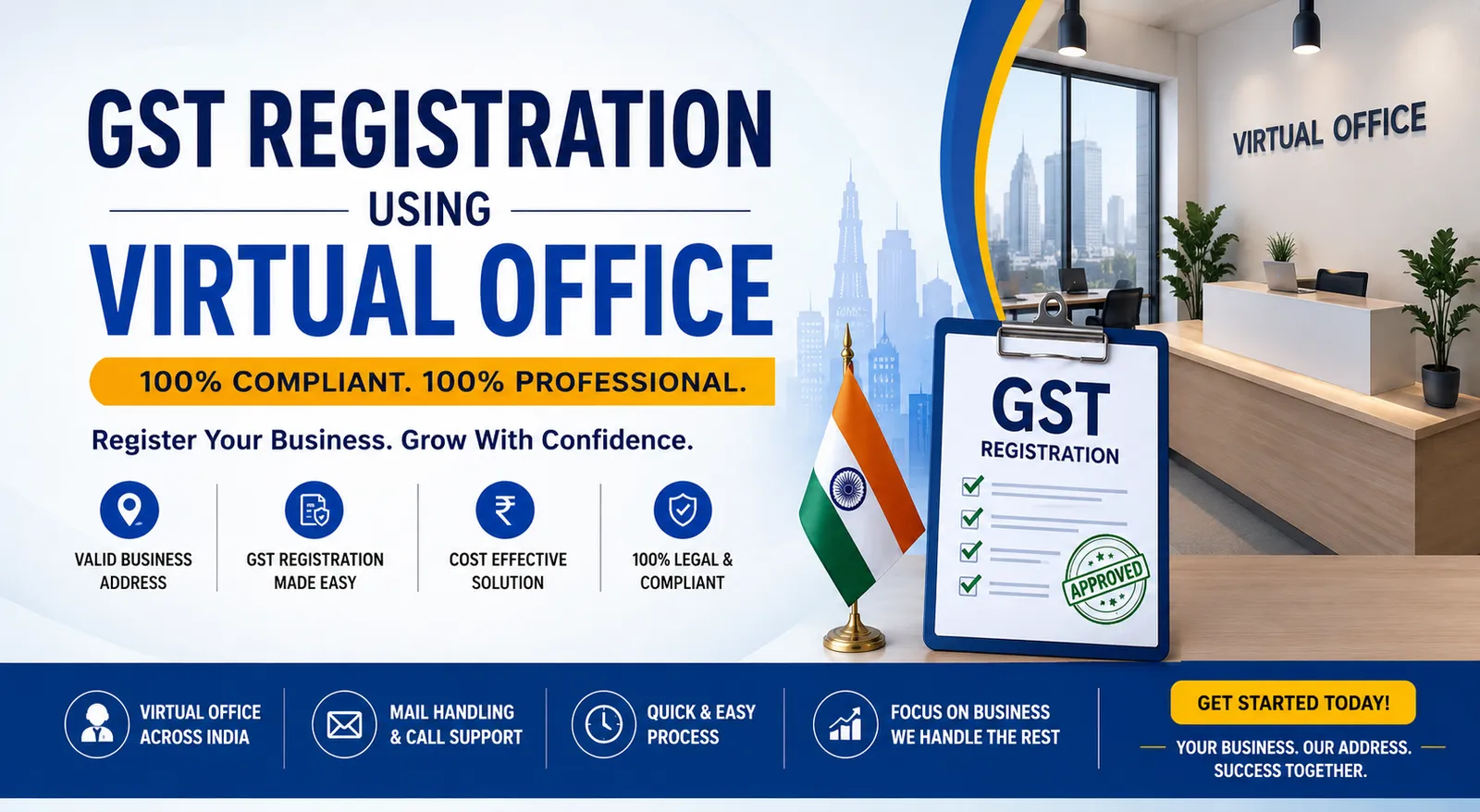 GST Registration Using Virtual Office in India