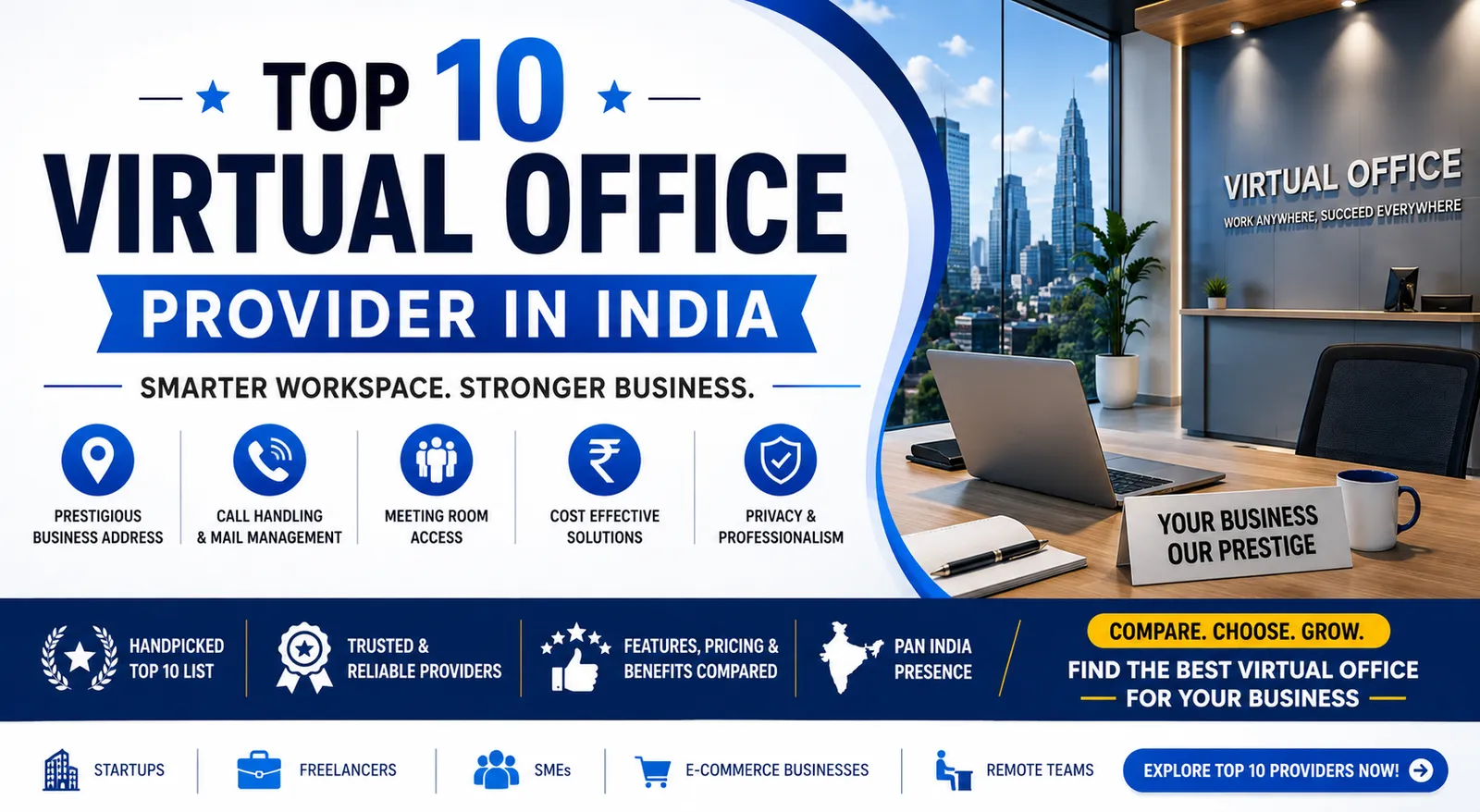 Top 10 Virtual Office Providers in India